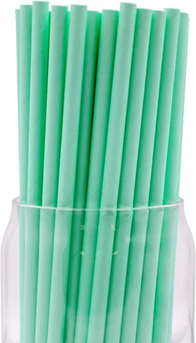 Miniatura 5 de Paquete de 150 pajitas de papel biodegradables con lunares rojos de 4 capas (compostables, no tóxicas, sin BPA)