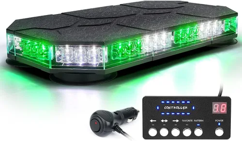 Miniatura 11 de LUMENIX - Barra de luces estroboscópicas LED de techo con controlador magnético, luz intermitente de advertencia y tráfico de emergencia