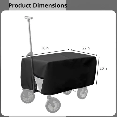 Miniatura 5 de Funda plegable para carro de jardín 600D, cubierta protectora de tela Oxford 600D, cubierta impermeable para carrito de jardín, cubiertas