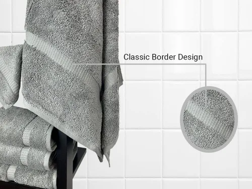 Miniatura 3 de Towel Bazaar Toallas Turcas de Algodón Premium Súper Suaves y Absorbentes (Juego de 2 Sábanas de Baño, Gris)