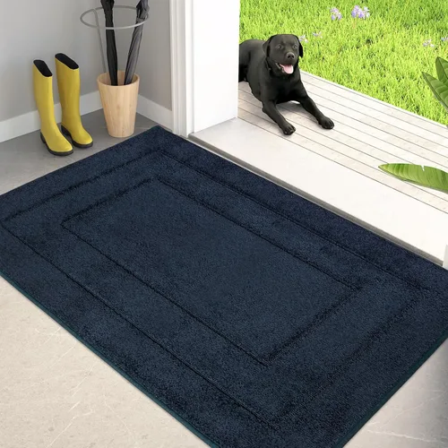 Miniatura 14 de PURRUGS Tapete para puerta que atrapa la suciedad, 20 x 31.5 pulgadas, antideslizante, lavable a máquina, tapete de entrada para perro, tapete