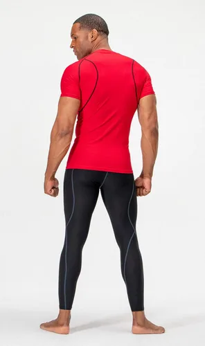 Miniatura 3 de Devops - Camisetas de compresión para hombre (2 3 unidades), manga corta, camiseta base para entrenamiento
