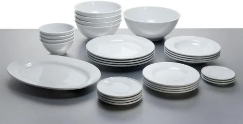 Miniatura 4 de A di Alessi - Platillo para taza de moca, porcelana blanca, juego de 4, 4-3/4 pulgadas