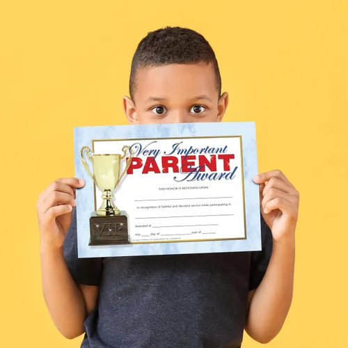 Miniatura 3 de Hayes - Certificados de premio para padres muy importantes, certificados personalizados de reconocimiento de padres con diseño de trofeo, acabado