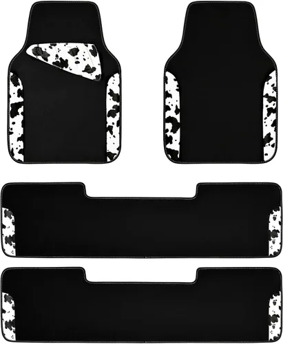 Miniatura 7 de CAR PASS - Juego de tapetes impermeables universales para vehículo, SUV, camioneta, sedán o camión, juego de 4 tapetes y refuerzo para talón, beige