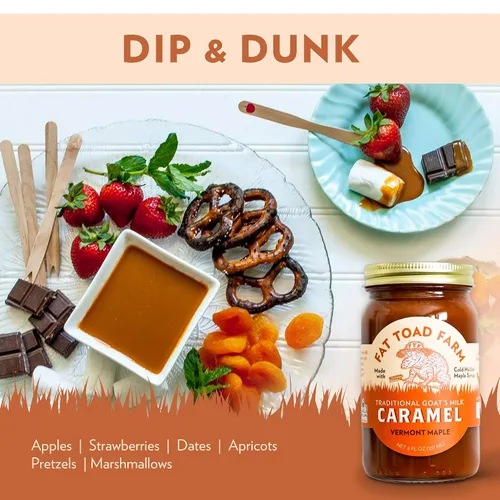 Miniatura 4 de Fat Toad Farm - Salsa de Caramelo Tradicional de Leche de Cabra/Cajeta, Arce de Vermont, Sin Gluten, 8 fl oz