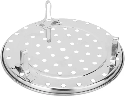Miniatura 9 de Estante de vapor de 10 pulgadas, estante de acero inoxidable para conservas, bandeja de cocción al vapor, cesta de vapor, estante de vapor para olla