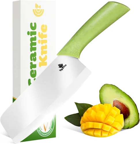 Cuchillo de cerámica duradero para cortar verduras y frutas, cuchillo de chef de cerámica profesional y no reactivo de 6 pulgadas para corte limpio,