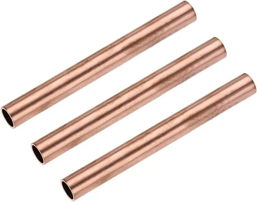 Miniatura 20 de uxcell Tubo redondo de cobre, 0.591 in OD 0.039 in espesor de pared 3.937 in longitud tubo recto tubo 3 piezas