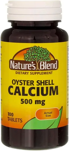 Nature's Blend Oyster Shell Calcio 500 mg Comprimidos - 100 ct, paquete de 2