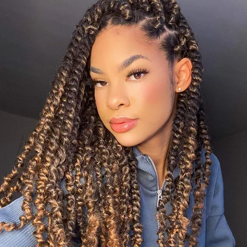 Miniatura 27 de Beyond Beauty Cabello de Ganchillo Spring Twist 90 hebras 8 pulgadas Spring Twists Esponjosas Trenzado, Trenzas de Ganchillo Spring Twist Bomb Twist