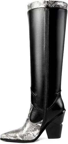Miniatura 2 de ANN CREEK 'Boma' Botas de dos tonos con tacón alto en capas