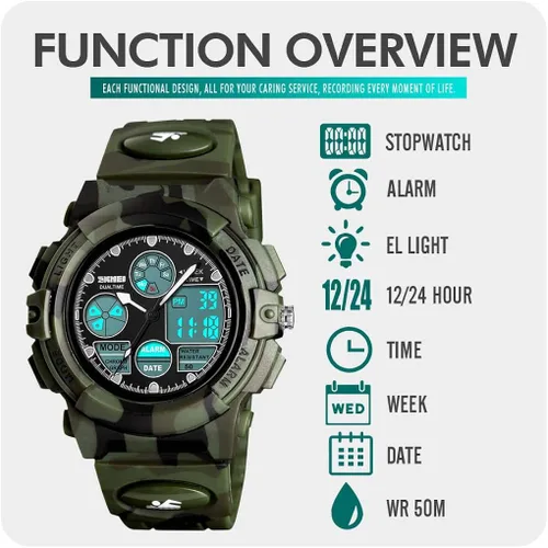 Miniatura 5 de Kids Digital Sport Watch Boys Girls Waterproof Sports Outdoor Watches Children Casual Electronic Analog Quartz Wrist Watches with Alarm Stopwatch