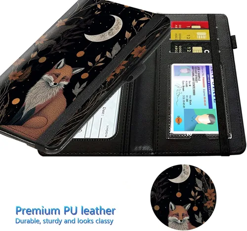 Miniatura 103 de Funda para chequera para hombres y mujeres, cartera de cuero RFID con ranuras para tarjetas de crédito, soporte de cheques duplicados personales