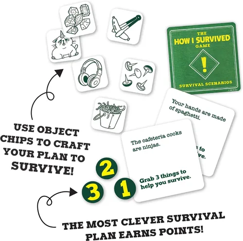 Miniatura 4 de MindWare El Juego de Cartas Cómo Sobreviví Hilarante para Niños y Adultos Ríe hasta que Llore, Regalo Súper Divertido de Humor Infantil para Niños