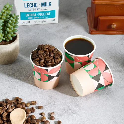 Miniatura 4 de Turbo Bee Paquete de 300 vasos de papel de 4 onzas, vasos para bebidas calientes/frías, tazas pequeñas de papel espresso para fiestas, picnic