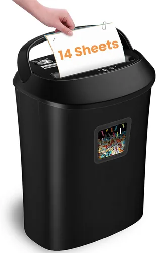 Miniatura 9 de VidaTeco - Trituradora de papel para hogar y oficina, de 10 hojas, de corte cruzado con cortador patentado en EE. UU., también tritura