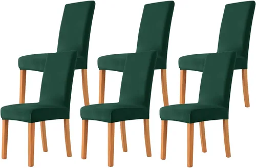 Miniatura 73 de Velvet Chair Covers Beige Gray, Stretch Dining Room Chair Covers 2 Pack, Super Fit Dining Chairs Slipcovers Spandex Washable Kitchen Parson Chair
