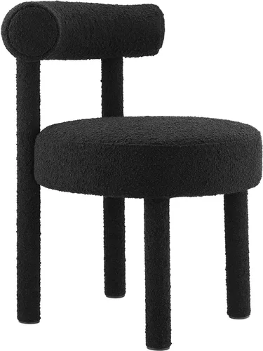 Miniatura 31 de Modway EEI-6705-IVO Toulouse Boucle - Juego de 2 sillas de comedor de tela, color marfil