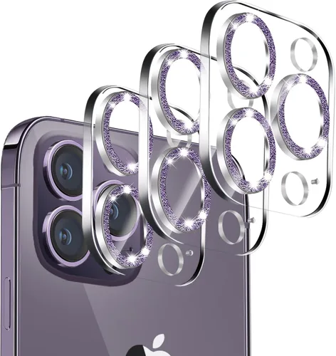 Miniatura 17 de Pack de 3 protectores de lente de cámara de vidrio templado Dengduoduo para iPhone 13 Pro de 6.1" y iPhone 13 Pro Max de 6.7", brillo de diamantes