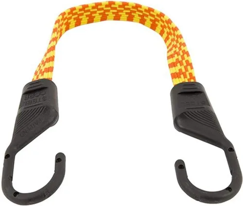 Keeper 06105 Ultra - Cuerda elástica plana de 18 pulgadas, color naranja y amarillo., 18"