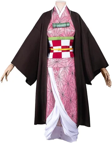 Miniatura 3 de Disfraz de anime para cosplay de Kochou, traje con kimono, uniforme completo con peluca Rosa