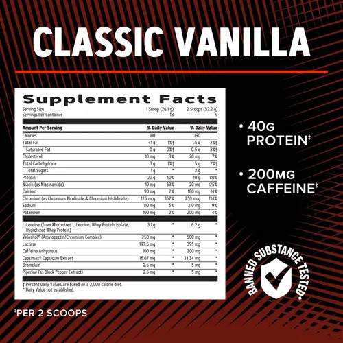 Miniatura 5 de GNC AMP Wheybolic Ripped - Vainilla clásica (9 porciones)