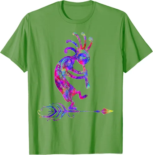 Miniatura 20 de Native American Kokopelli With Feather 2 - Camiseta Fan Fun, Negro, S