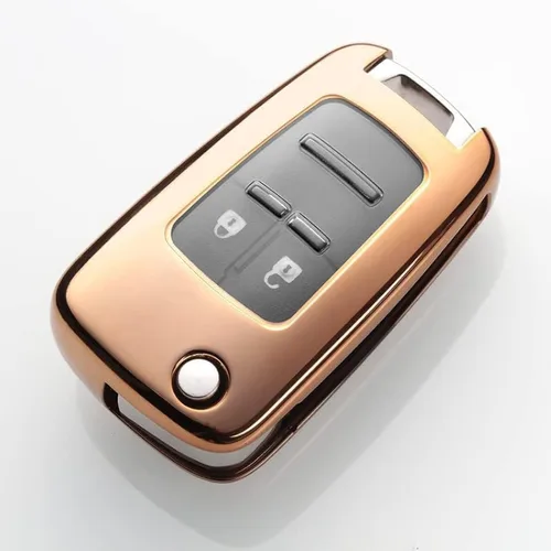 Miniatura 5 de Funda para llavero de TPU para Chevrolet Trax Cruze Aveo para Opel Astra J Corsa Meriva Zafira Antara Mokka Insignia Oro