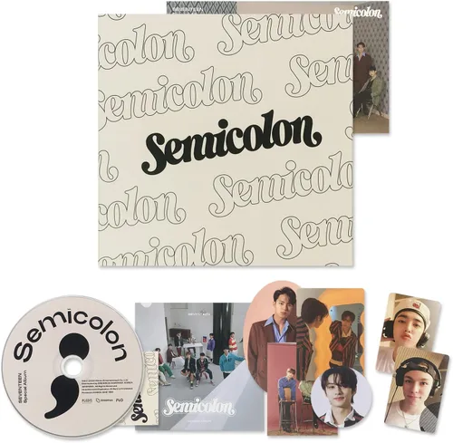 SEVENTEEN - Álbum especial [semicoma] Funda + CD-R + postal plegada + mini tarjeta + calcomanía + tarjeta fotográfica + 2 insignias de botón + 4
