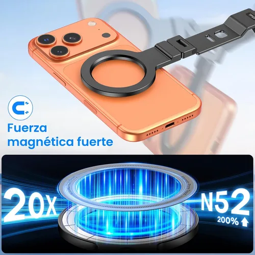 Miniatura 7 de OMOTON TP03 [ultradelgado] para trípode MagSafe, trípode magnético giratorio de 360° para iPhone 17/16 Pro Max Air para mujeres y hombres, soporte