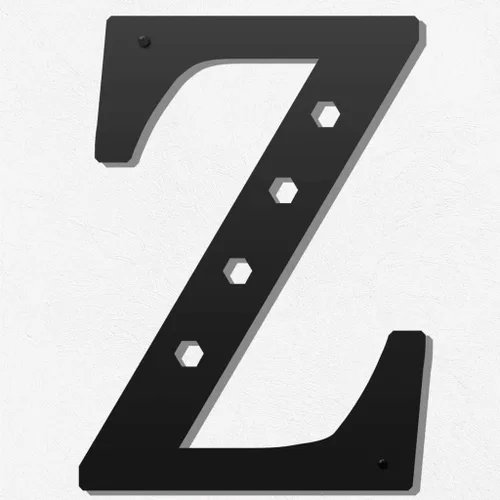 Miniatura 19 de Letras metálicas para decoración de pared de 12 pulgadas, letras colgantes negras, letras visuales 3D grandes del alfabeto moderno, decoración