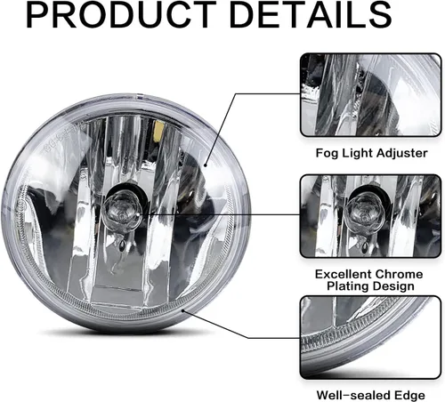 Miniatura 3 de WILD BEAR Luces antiniebla de repuesto para Chevy 07-14 Suburban/Tahoe/07-13 Avalanche/10-13 Camaro/15-16 Colorado/15 Silverado/GMC Lente