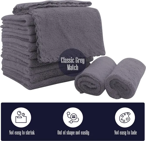 Miniatura 2 de Paquete de 16 paños para bebé, forro polar coral de lujo, extra absorbentes y suaves, para recién nacidos, bebés y niños pequeños, adecuados