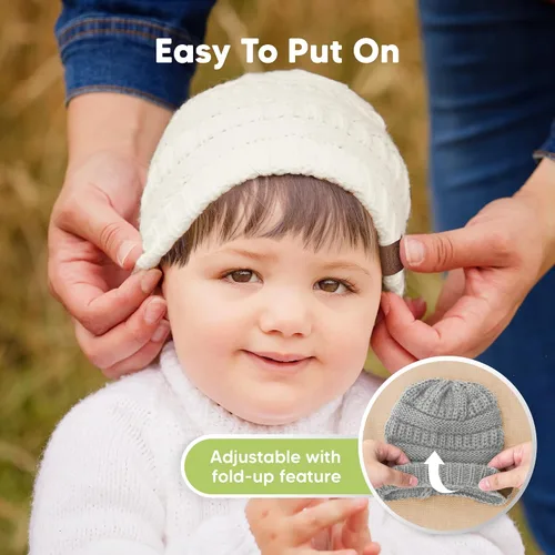 Miniatura 8 de KeaBabies 3-Pack Baby Beanies for Boys, Girls - Stretchy Knit Baby Hats, Cute Newborn