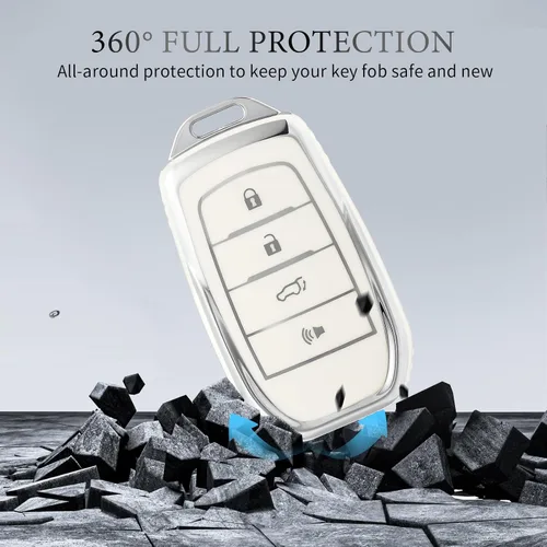 Miniatura 4 de OFFCURVE Funda para llavero Toyota, funda para llave de automóvil para Toyota Land Cruiser Venza RAV4 Prime Hilux Highlander Camry 4Runner