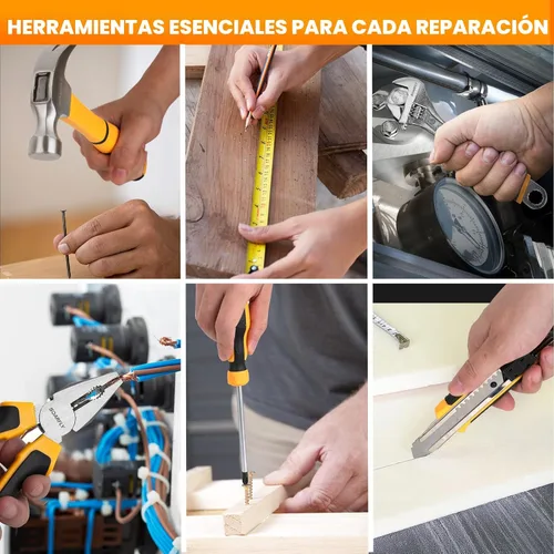 Miniatura 9 de SOARFLY Upgradd Juego de Herramientas de 180 Piezas - Caja de Herramientas con Taladro Inalámbrico de 8V, Juego de Taladro Manual para Hombres