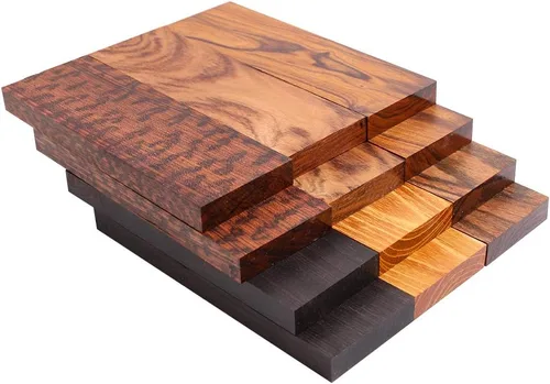 Miniatura 5 de IECAP LLC Bookmatched - Básculas de mango de cuchillo de boj - Materiales de mango de cuchillo - Básculas de madera natural para manualidades - Boje