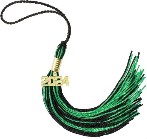 Miniatura 384 de Borla de graduación Aqua 2022, todos los colores escolares disponibles, fabricada en Estados Unidos