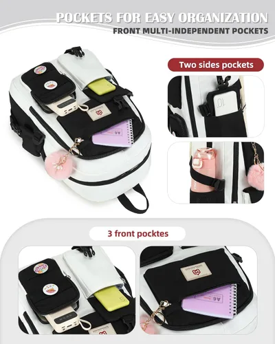 Miniatura 4 de Hidds Mochilas para laptop de 15.6 pulgadas, mochila escolar para escuela primaria, escuela secundaria, linda mochila antirrobo, mochila de viaje