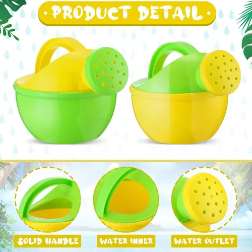 Miniatura 3 de Sosation 12 piezas de mini regaderas para niños, juguete de agua para la playa, arena, agua, juguete para niños pequeños, maceta de riego pequeña