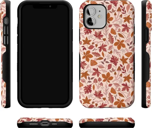 Miniatura 9 de Funda Casely para iPhone 12 Mini No puedo evitar enamorarme Hojas de otoño Compatible con MagSafe Diseño protector audaz