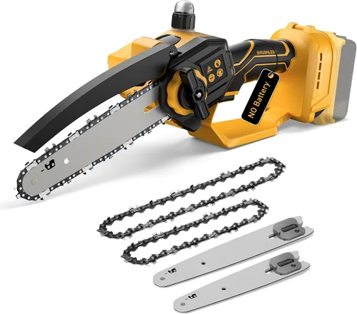 Mini motosierra inalámbrica para batería Dewalt de 20 V MAX, motosierra 2 en 1 de 8 y 6 pulgadas sin escobillas con motosierra sin escobillas de 750