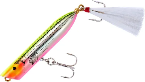 Miniatura 14 de Creek Chub Striper Strike - Señuelo de pesca de fundición larga de hundimiento lento, grado de agua salada Silver Flash