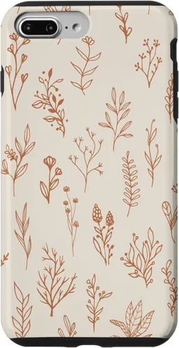 Miniatura 12 de Cute Beige Brown Wildflower Aesthetic Flower Pattern Case for iPhone 17