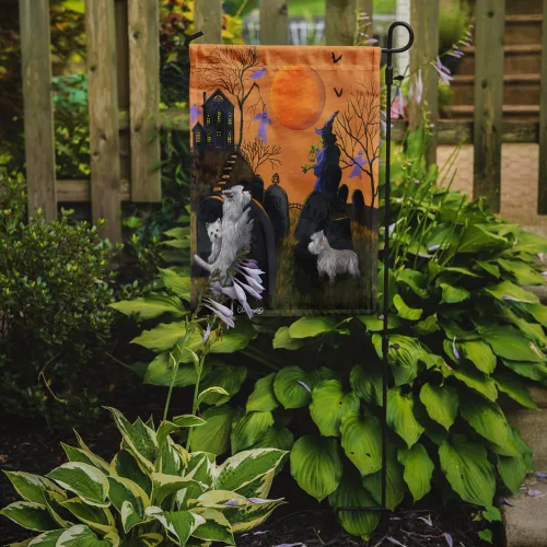Miniatura 112 de Caroline's Treasures PPP3090GF - Bandera decorativa para jardín de bulldog inglés y otoño, para exteriores, patio, flores, tamaño de jardín
