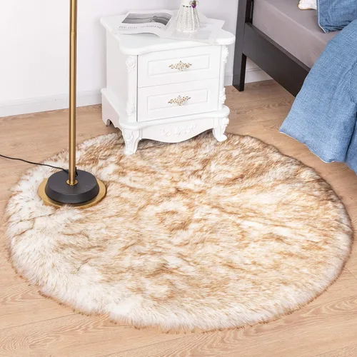 Miniatura 46 de Carvapet - Tapete suave de cuero sintético de oveja, lanudo y lujoso, grande (para decorar habitación), lado de la cama, dormitorio, sala de estar