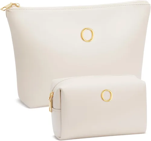 Miniatura 24 de Regalos para mujeres Juego de bolsa de maquillaje inicial para niñas, regalos personalizados para dama de honor, amiga, graduación, profesora