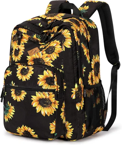 Miniatura 9 de ZORFIN - Mochila de 26 litros para la escuela, universidad y viajes, impermeable, con 8 compartimentos, Verde militar, Moderno