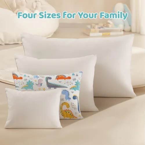 Miniatura 6 de Almohada orgánica con funda de almohada de dibujos animados - 16x22 Almohada para niños con funda de 100% algodón orgánico, almohada juvenil